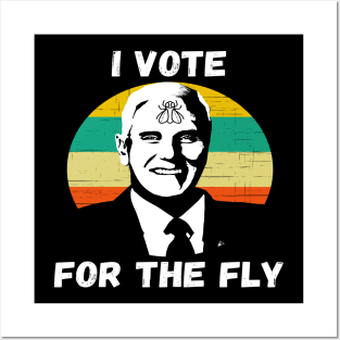 Funny Pence Vice Presidential Debate I Vote For The Fly Posters and Art